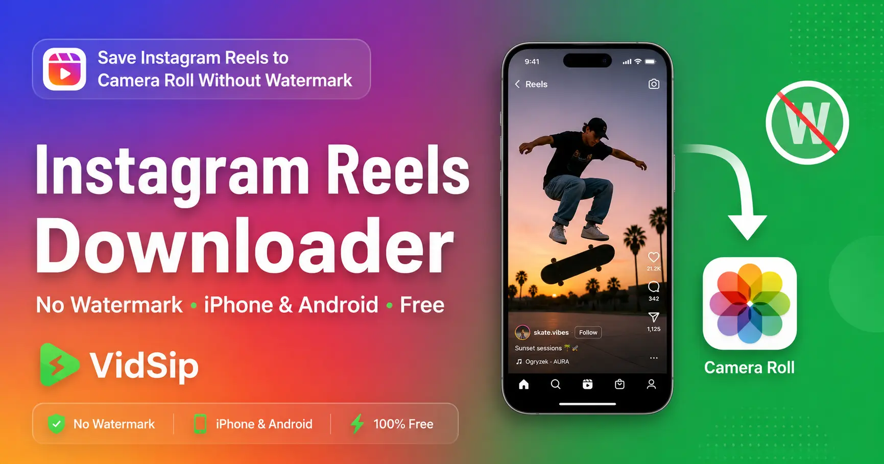 How to Save Instagram Reels to Camera Roll Without Watermark โ iPhone & Android 2026